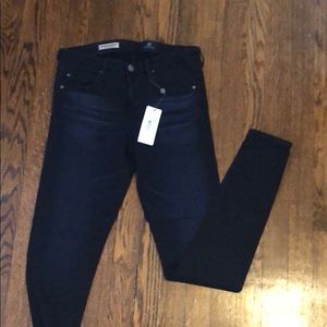 AG Dark wash denim skinny jeans